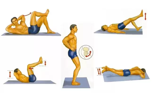 مجموعة من التمارين البدنية لزيادة القوة عند الرجال. 
